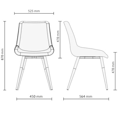 Стул Nowy Styl Nicole HN Black SORO-40
