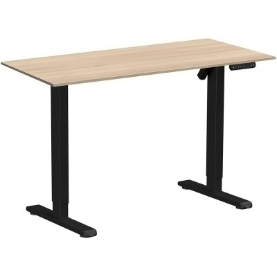 Стол WellDesk Basic, черный, акация лэйкленд