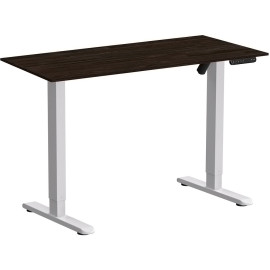 Стол WellDesk Basic, белый, дуб термо черно-коричневый