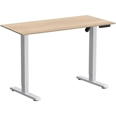 Стол WellDesk Basic, белый, акация лэйкленд