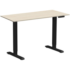 Стол WellDesk Prime, черный, сосна аланд полярная