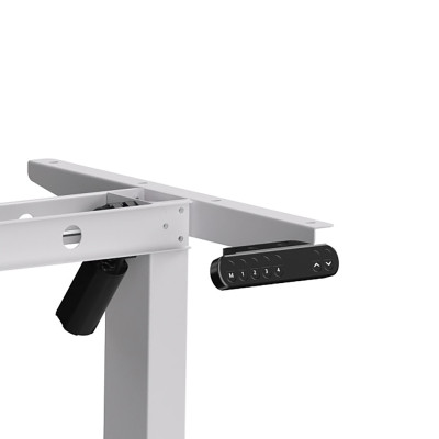 Стол WellDesk Basic, белый, акация лэйкленд