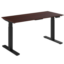 Стол WellDesk Flagman, черный, дуб стирлинг