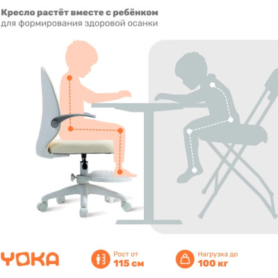 Эргономичное кресло Yoka YC-31-2 Milooo бежевый