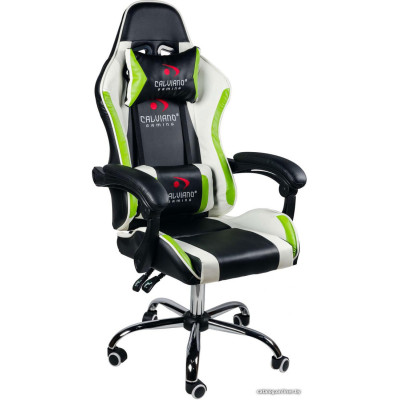 Кресло Calviano ULTIMATO black/white/green