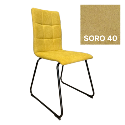 Стул SOFI CFS BLACK SORO‐40, ткань желтый