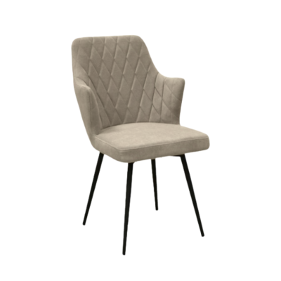 Стул "Империал-поворотный", ЭМАЛЬ ЧЕРНЫЙ МУАР, ткань Catania Smoke