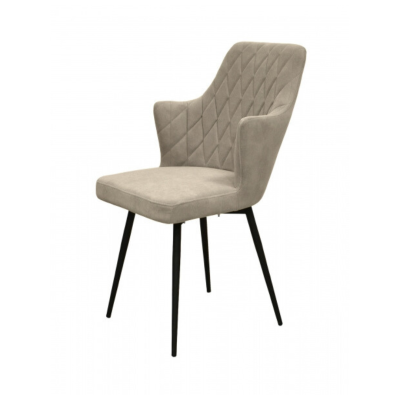 Стул "Империал-поворотный", ЭМАЛЬ ЧЕРНЫЙ МУАР, ткань Catania Smoke