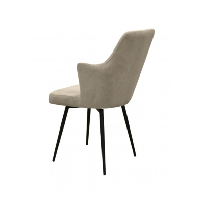 Стул "Империал-поворотный", ЭМАЛЬ ЧЕРНЫЙ МУАР, ткань Catania Smoke