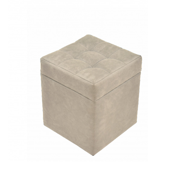 Пуф мягкий "Венето" с крышкой, ткань Catania Ivory