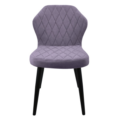 Стул "Бергамо", ЭМАЛЬ ЧЕРНЫЙ МУАР, ткань Catania Lavender