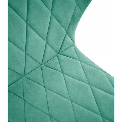 Стул "Бергамо", ЭМАЛЬ ЧЕРНЫЙ МУАР, ткань Catania Aquamarine