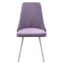 Стул "Верона" ЛОФТ, ЭМАЛЬ БЕЛЫЙ МУАР, ткань Catania Lavender