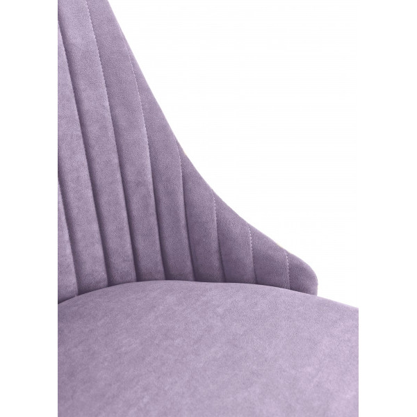 Стул "Верона" ЛОФТ, ЭМАЛЬ БЕЛЫЙ МУАР, ткань Catania Lavender