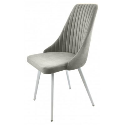 Стул "Верона" ЛОФТ, ЭМАЛЬ БЕЛЫЙ МУАР,  Catania Smoke