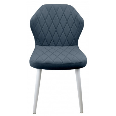 Стул "Бергамо", ЭМАЛЬ БЕЛЫЙ МУАР, ткань Catania Steel