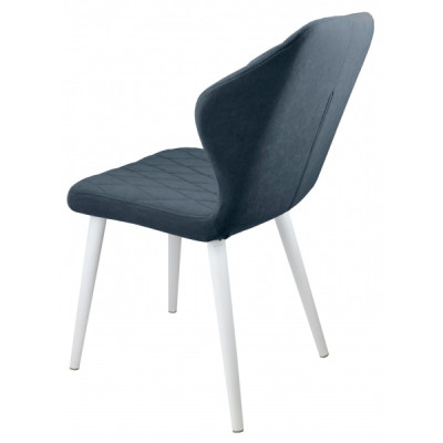 Стул "Бергамо", ЭМАЛЬ БЕЛЫЙ МУАР, ткань Catania Steel