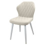 Стул "Бергамо", ЭМАЛЬ БЕЛЫЙ МУАР, ткань Catania Ivory