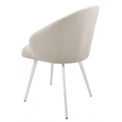 Стул "Камино" лофт, ЭМАЛЬ БЕЛЫЙ МУАР, ткань Catania Ivory