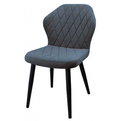 Стул "Бергамо", ЭМАЛЬ ЧЕРНЫЙ МУАР, ткань Enigma 11