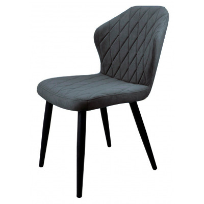 Стул "Бергамо", ЭМАЛЬ ЧЕРНЫЙ МУАР, ткань Enigma 11