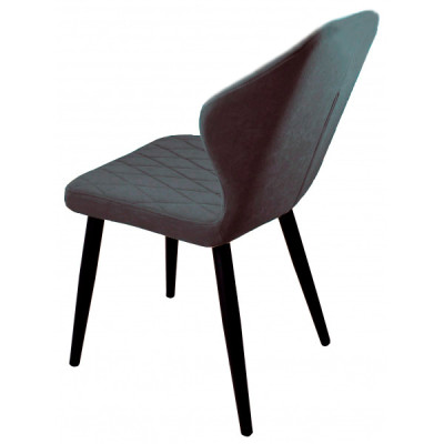 Стул "Бергамо", ЭМАЛЬ ЧЕРНЫЙ МУАР, ткань Enigma 11