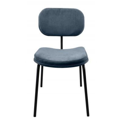 Стул "Осло" ЭМАЛЬ ЧЕРНЫЙ МУАР, ткань Catania Steel