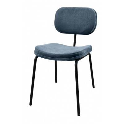 Стул "Осло" ЭМАЛЬ ЧЕРНЫЙ МУАР, ткань Catania Steel