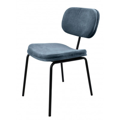 Стул "Осло" ЭМАЛЬ ЧЕРНЫЙ МУАР, ткань Catania Steel