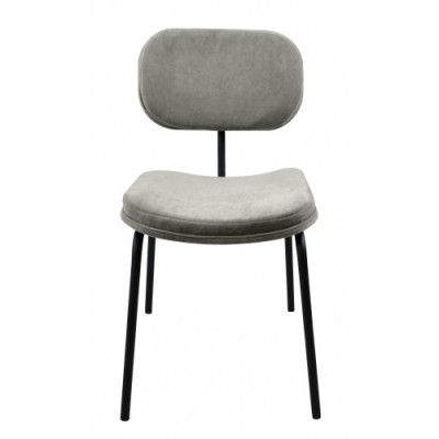 Стул "Осло" ЭМАЛЬ ЧЕРНЫЙ МУАР, ткань Catania Smoke