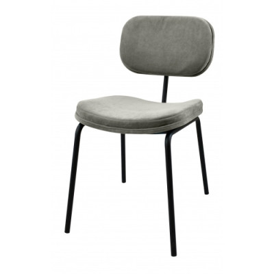 Стул "Осло" ЭМАЛЬ ЧЕРНЫЙ МУАР, ткань Catania Smoke