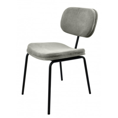 Стул "Осло" ЭМАЛЬ ЧЕРНЫЙ МУАР, ткань Catania Smoke