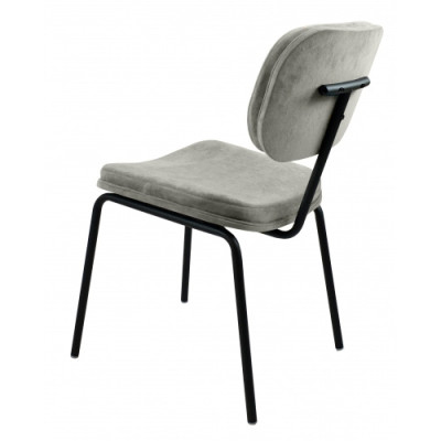 Стул "Осло" ЭМАЛЬ ЧЕРНЫЙ МУАР, ткань Catania Smoke
