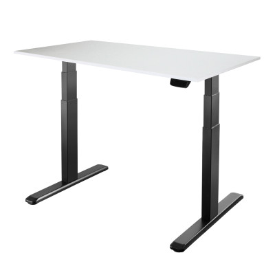 Стол Unique Ergo Desk черный/альпийский белый 1360х800х36 мм