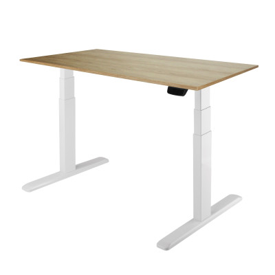 Стол Unique Ergo Desk белый/дуб натуральный 1360х800х36 мм