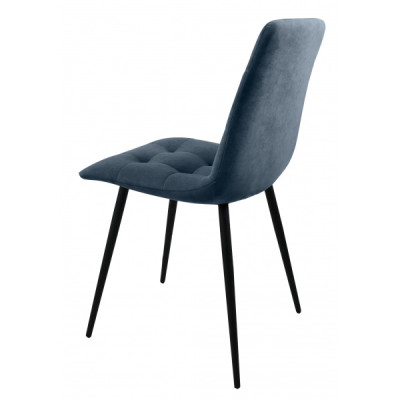 Стул "Риполи", ЭМАЛЬ ЧЕРНЫЙ МУАР, ткань Catania Steel