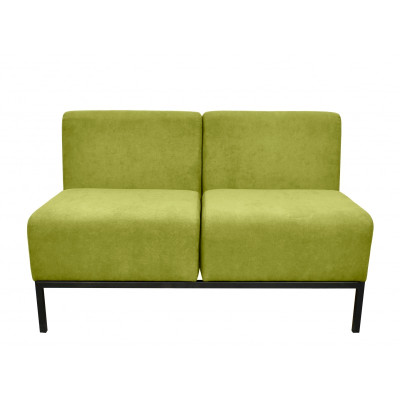 Диван двухместный "Стокгольм", ЭМАЛЬ ЧЕРНЫЙ МУА,  Candy Olive