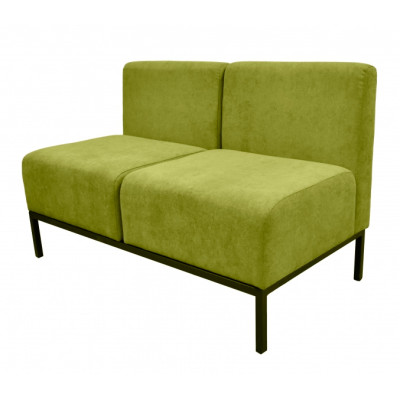 Диван двухместный "Стокгольм", ЭМАЛЬ ЧЕРНЫЙ МУА,  Candy Olive