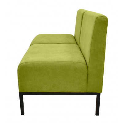 Диван двухместный "Стокгольм", ЭМАЛЬ ЧЕРНЫЙ МУА,  Candy Olive