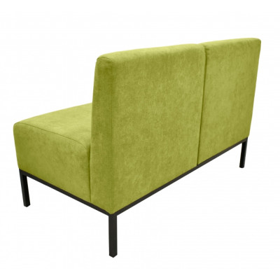 Диван двухместный "Стокгольм", ЭМАЛЬ ЧЕРНЫЙ МУА,  Candy Olive