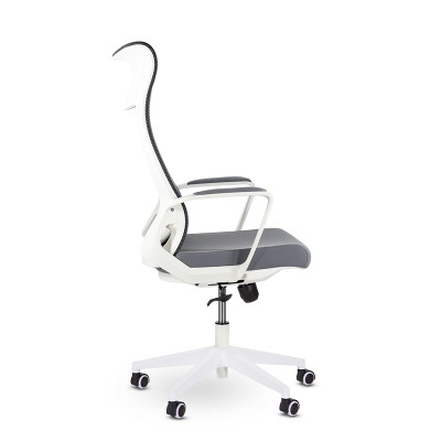 Кресло UTFC Рекорд white серый