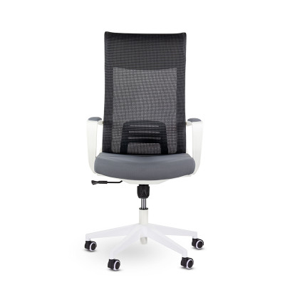 Кресло UTFC Рекорд white серый