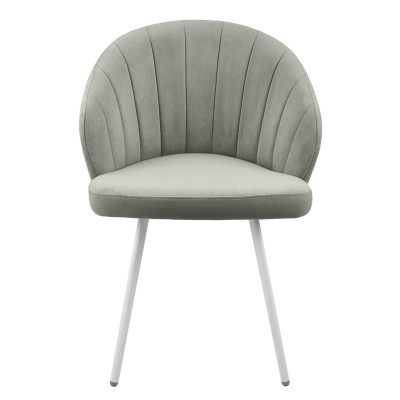 Стул "Камино" лофт, ЭМАЛЬ БЕЛЫЙ МУАР, ткань Catania Smoke