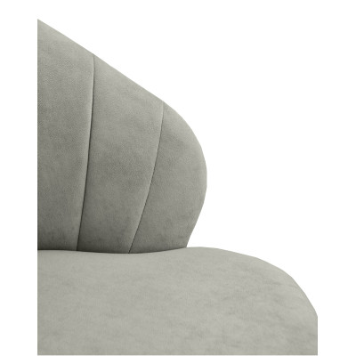 Стул "Камино" лофт, ЭМАЛЬ БЕЛЫЙ МУАР, ткань Catania Smoke