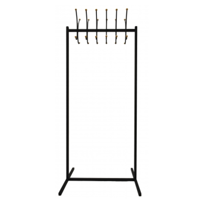 Вешалка напольная прямоугольная, 12 крючков ЧЕРНЫЙ МУАР