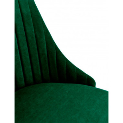 Стул "Верона" ЛОФТ, ЭМАЛЬ ЧЕРНЫЙ МУАР, ткань Noel Emerald