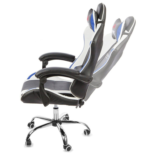 Кресло Calviano ULTIMATO black/white/blue