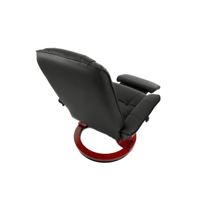 Вибромассажное кресло Calviano 2161 black с подъемным пуфом и подогревом