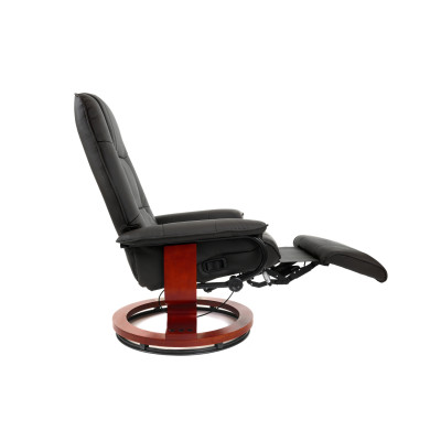 Вибромассажное кресло Calviano 2161 black с подъемным пуфом и подогревом