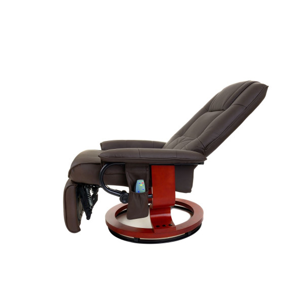 Вибромассажное кресло Calviano 2159 brown с подъемным пуфом и подогревом